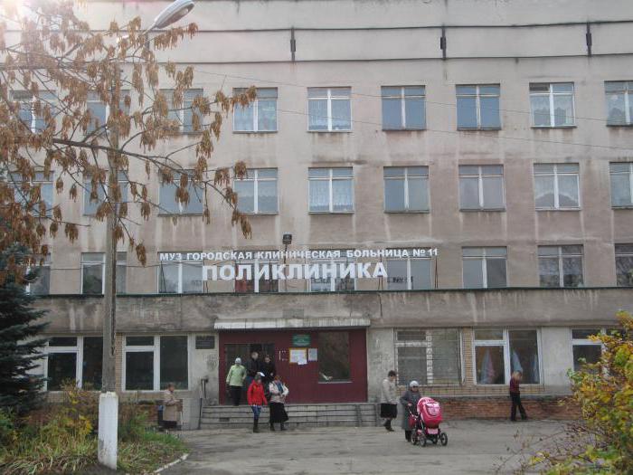 Registrering 11 polyklinikker, Ryazan: arbejdstid, telefon til kommunikation